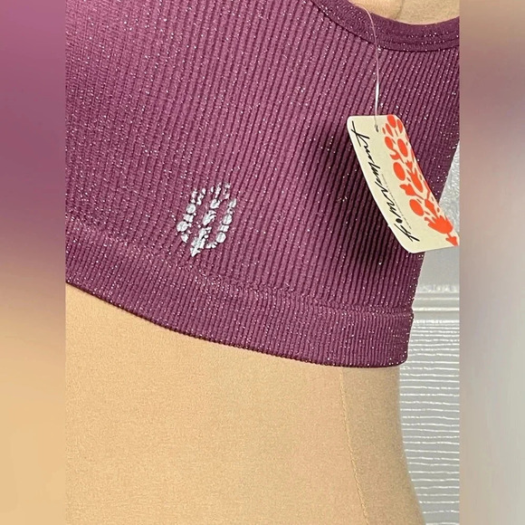 Free People Movement Plum Crop Top New - Picture 5 of 8